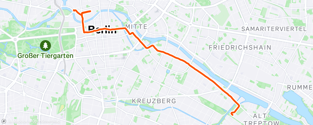 Map of the activity, Fahrt am Morgen