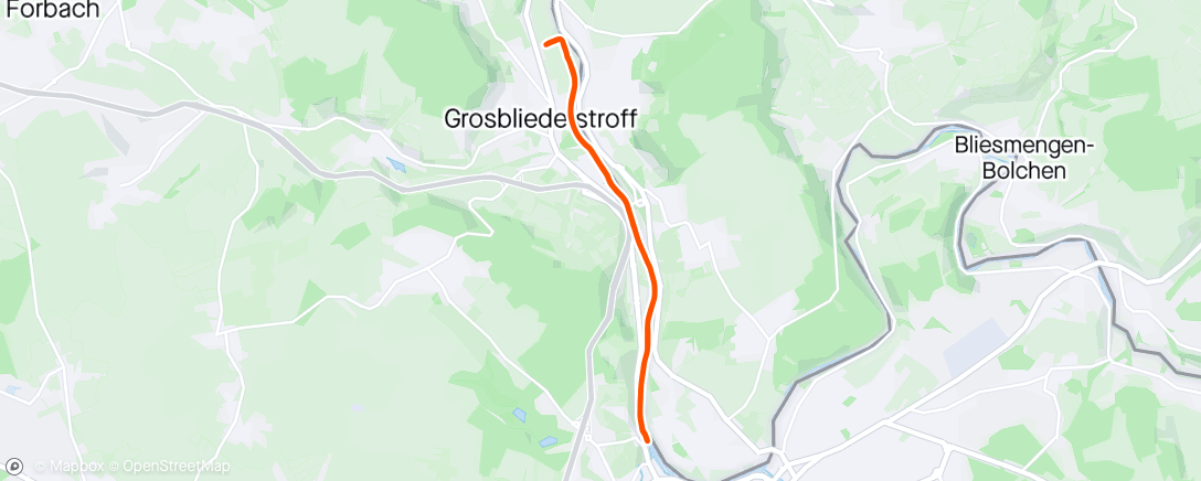 Mapa da atividade, Radfahrt am Mittag