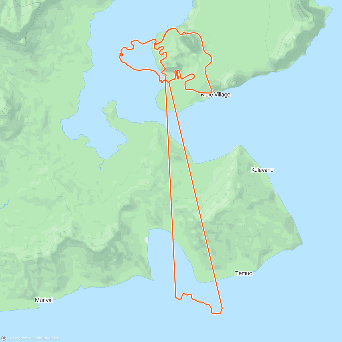 Mapa da atividade, Zwift - Two Bridges Loop in Watopia