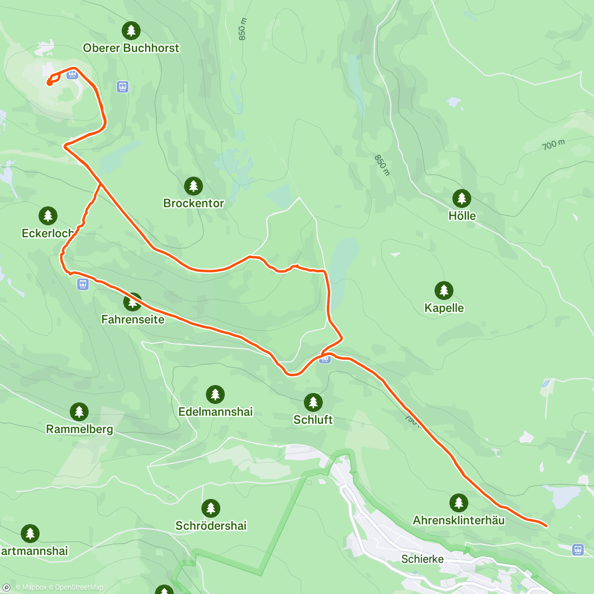 Map of the activity, Brocken 2025