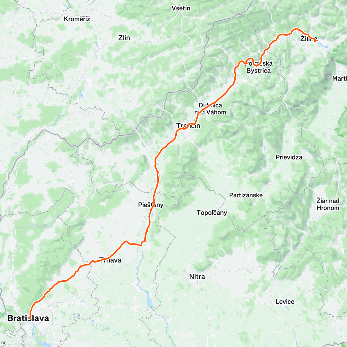 Map of the activity, Morning Ride