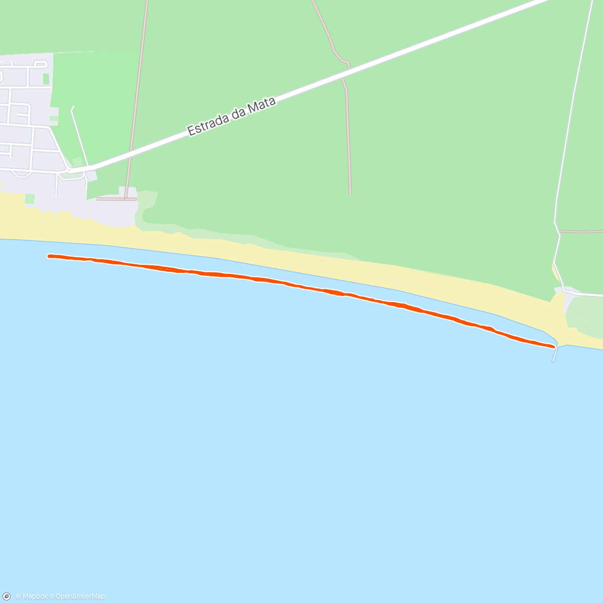 Map of the activity, Algarve beach walking