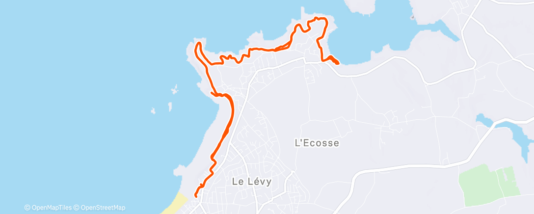 Map of the activity, Trail le midi