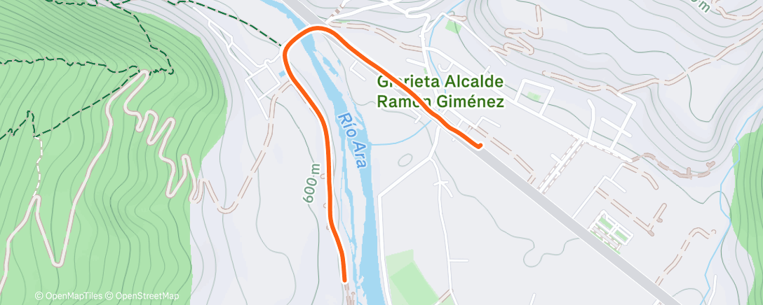 Map of the activity, Carrera de tarde