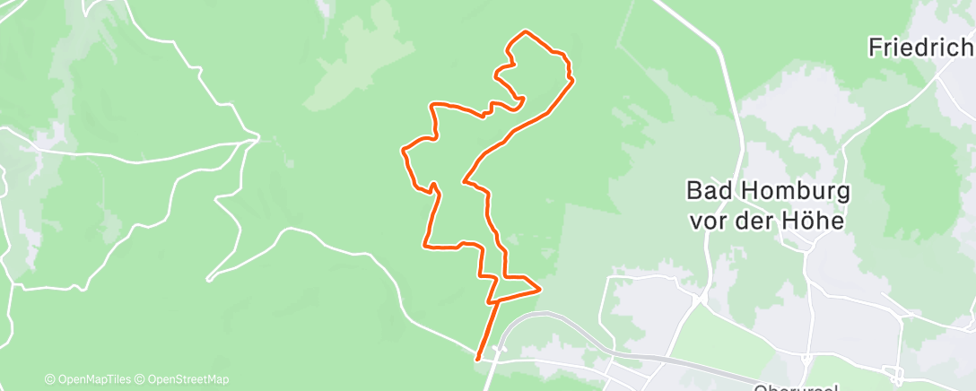 Map of the activity, Morning Trail Run