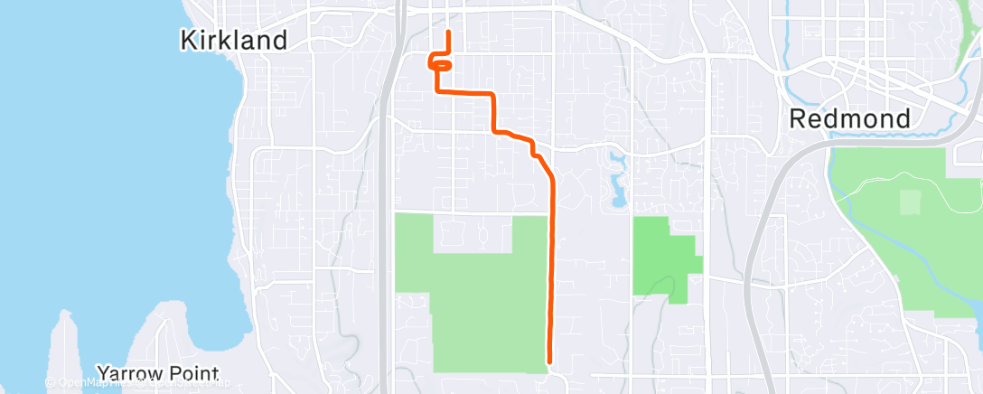 Map of the activity, Morning Run