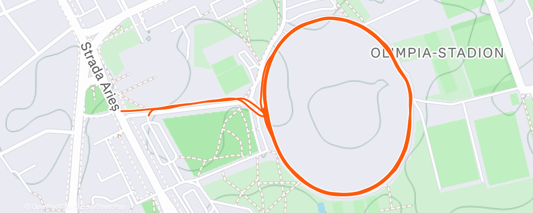 Map of the activity, Afternoon Run