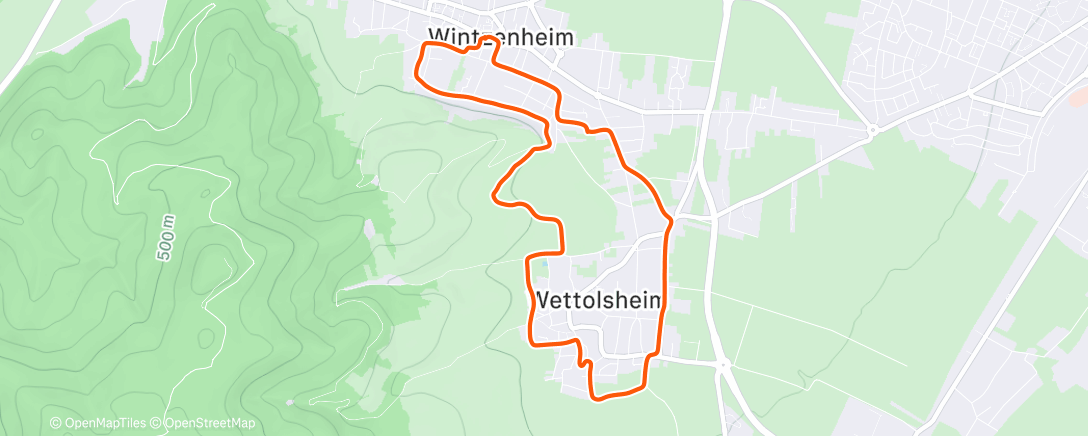 Map of the activity, Marche le midi