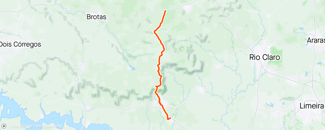 Map of the activity, Aguas de São Pedro -> Alto da Serra