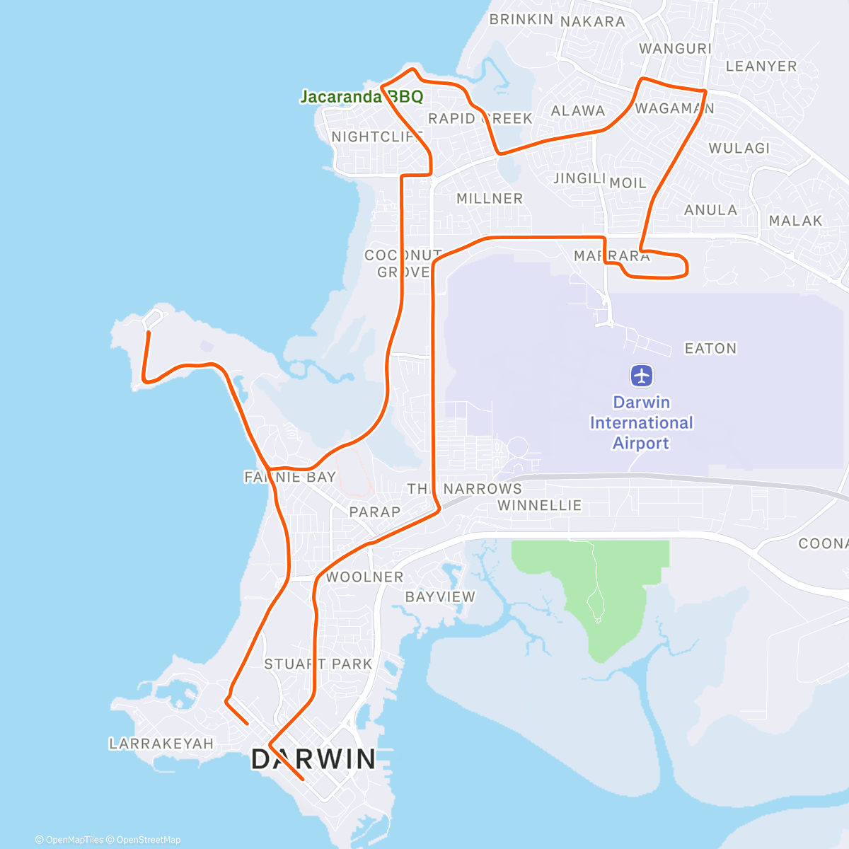 Map of the activity, Morning Ride suave coco