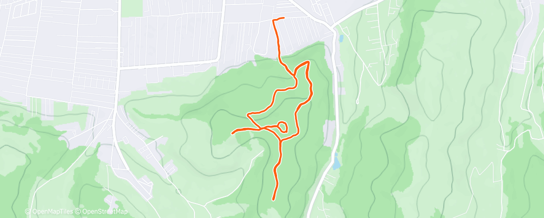 Map of the activity, Afternoon Trail Run