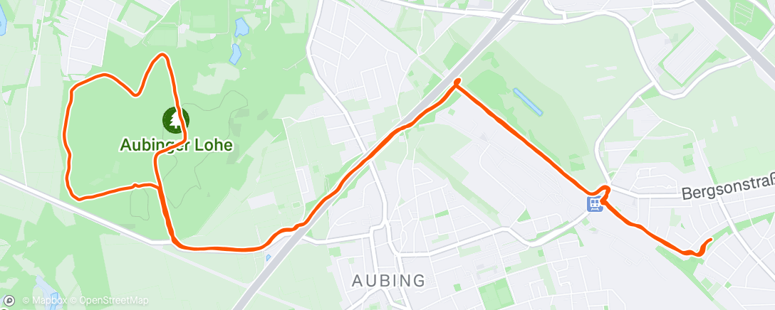 Map of the activity, Lauf am Nachmittag