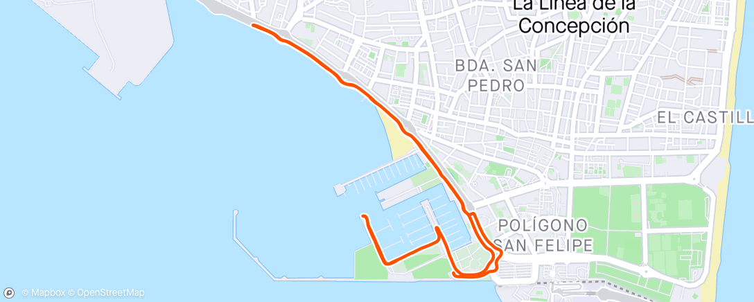 Map of the activity, Velo sur la baie de La lineà de la Conceptión