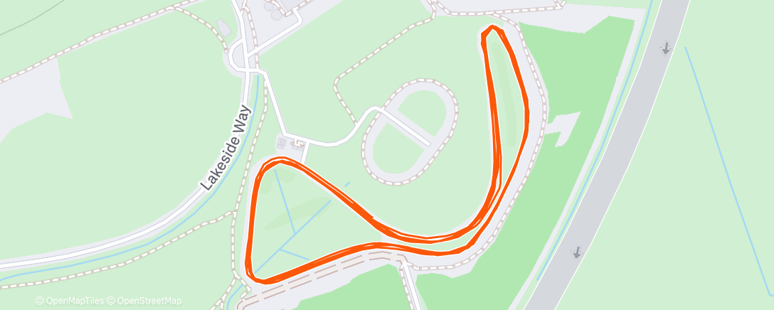 Map of the activity, Park run with Mary
