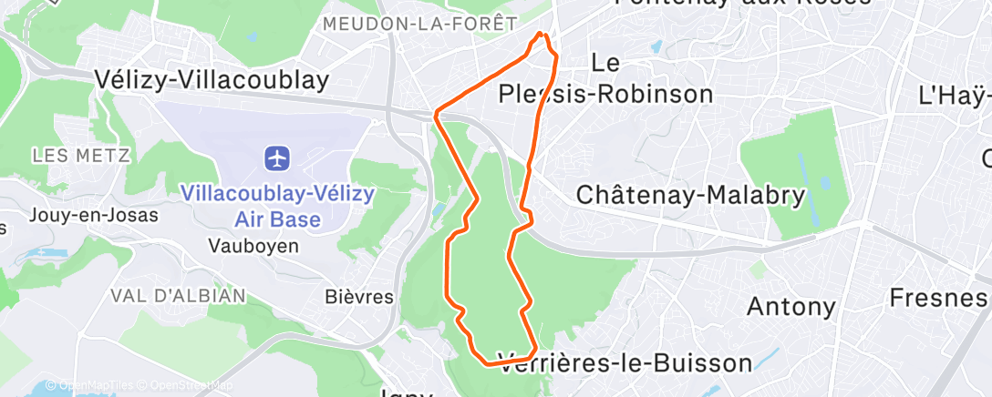 Карта физической активности (Afternoon Run)