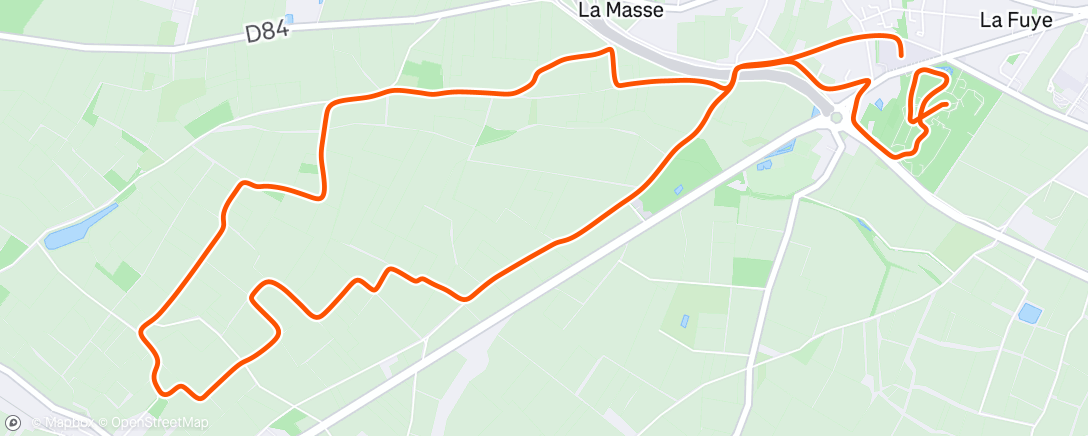 Map of the activity, Course à pied le matin