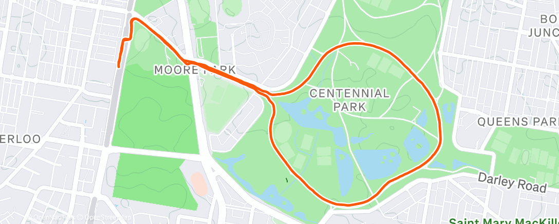 Map of the activity, Morning Run