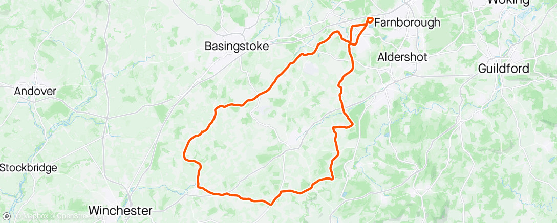 Map of the activity, Solid ride out following Ben’s wheel