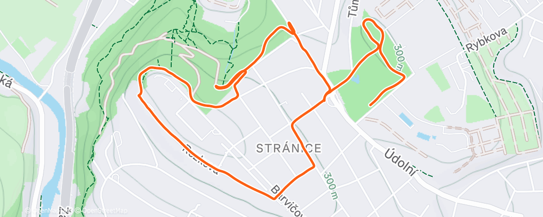 Map of the activity, Afternoon Walk