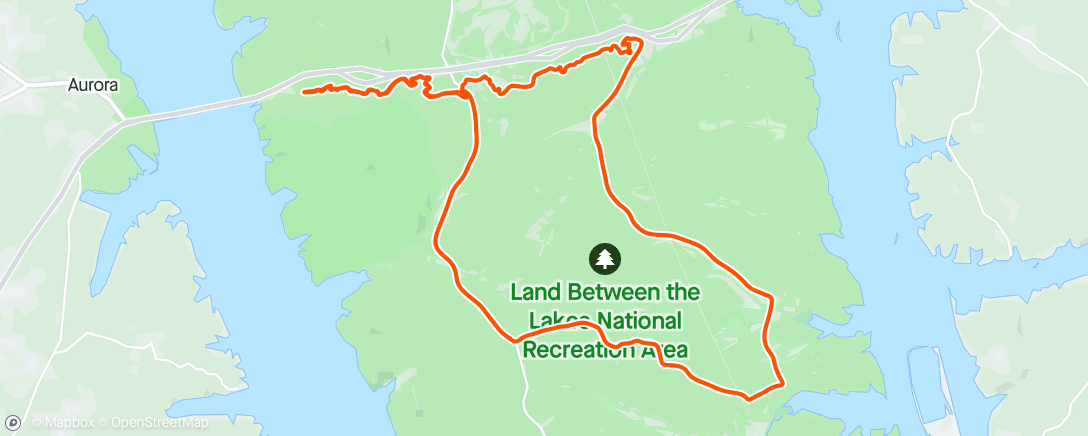 Mapa de la actividad, The Land Between the Lakes