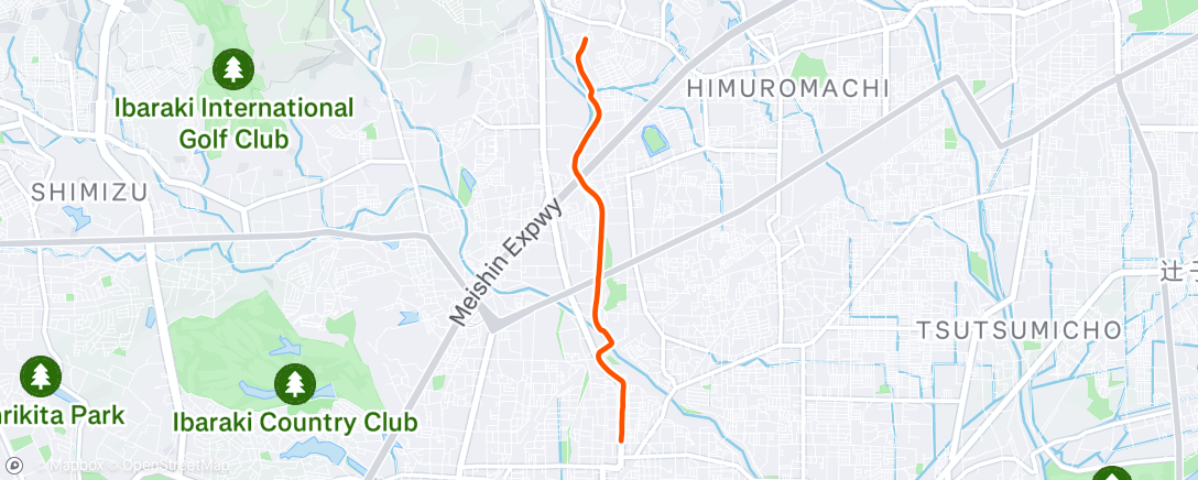 Map of the activity, Morning run