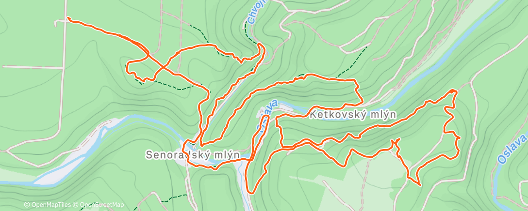 Map of the activity, Lunch Run