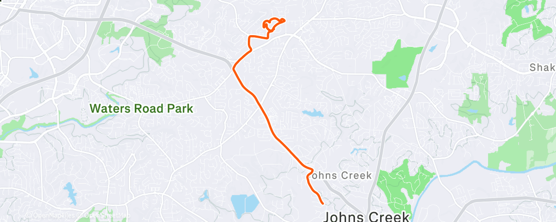 Map of the activity, Morning Run