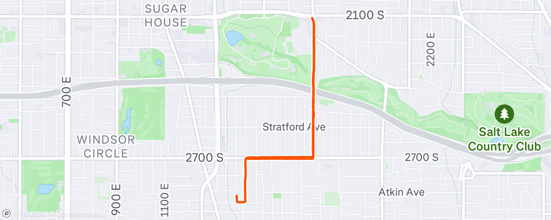 Map of the activity, Evening Run
