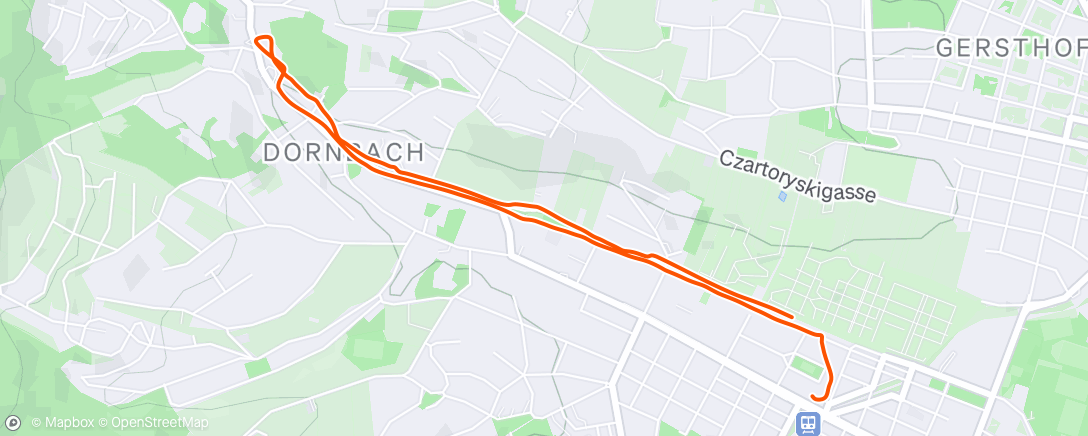 Map of the activity, Abendlauf