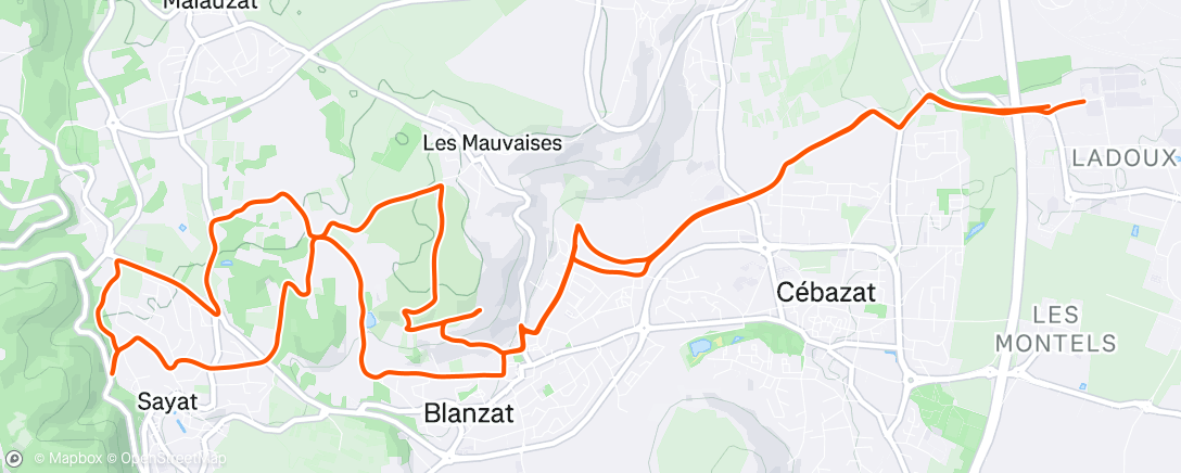 Mapa de la actividad, Gravel le midi