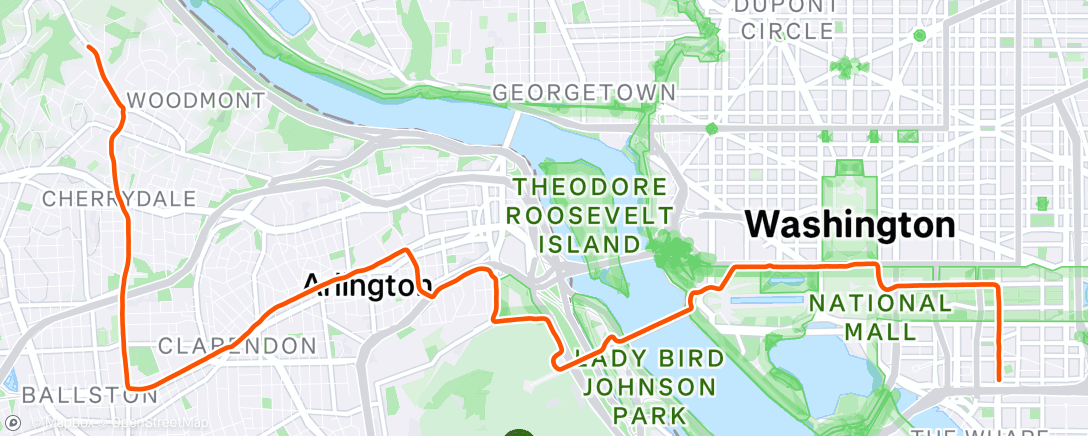Map of the activity, Night E-Bike Ride