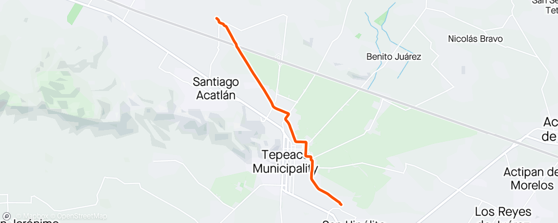 アクティビティ「Vuelta ciclística vespertina」の地図