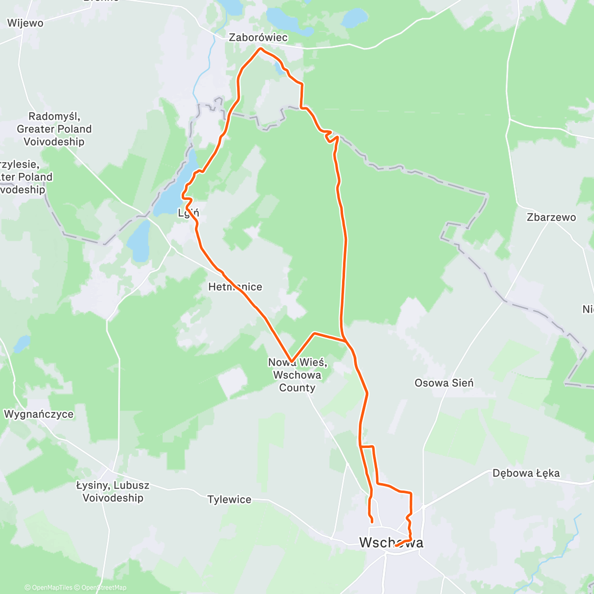 Map of the activity, Morning Mountain Bike Ride