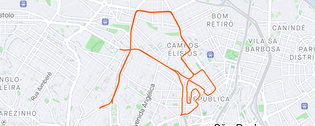 Map of the activity, Meia maratona de São Paulo