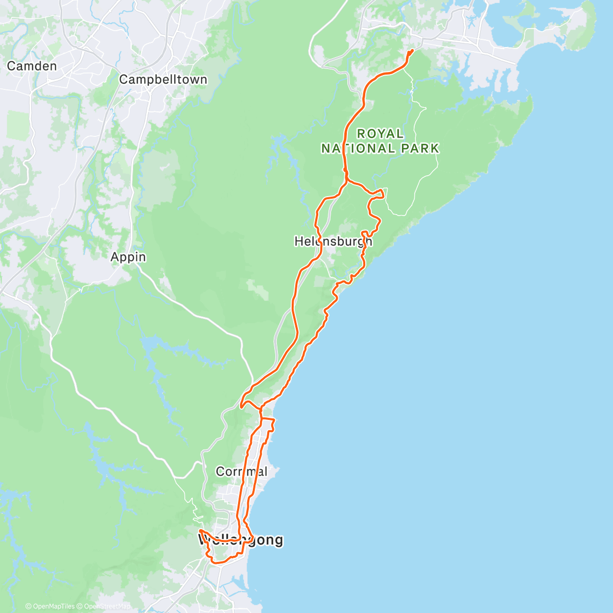 Map of the activity, Morning Ride