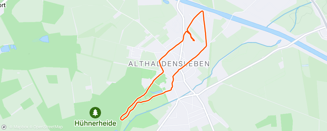 Map of the activity, Lauf am Nachmittag