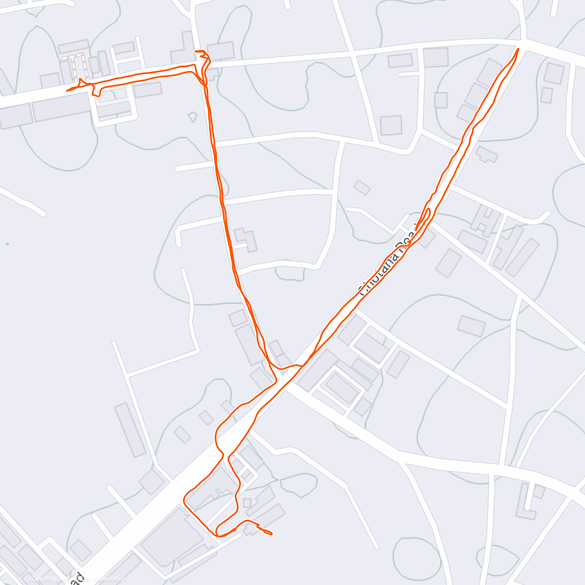 Map of the activity, Evening Walk