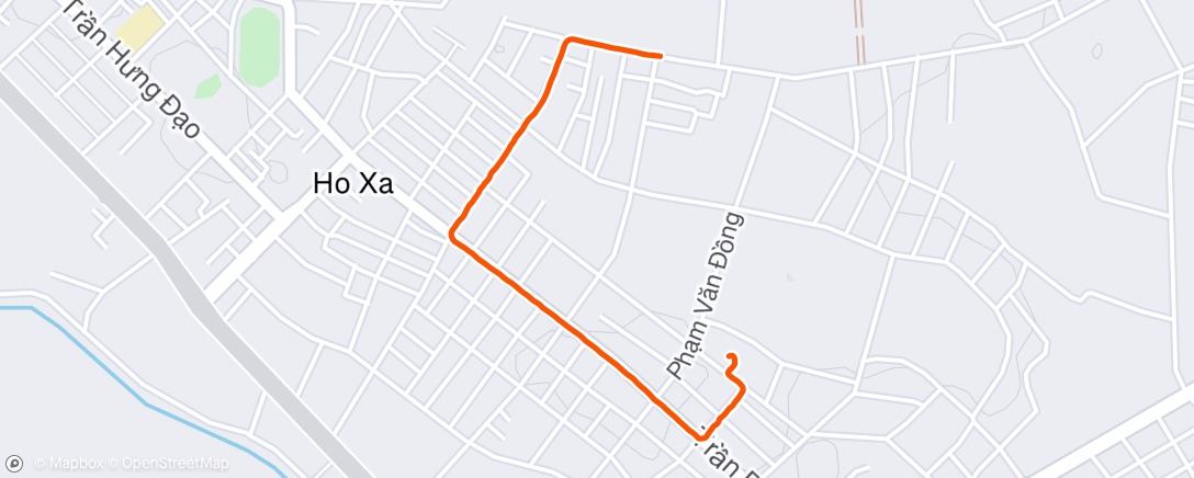 Map of the activity, Evening Run