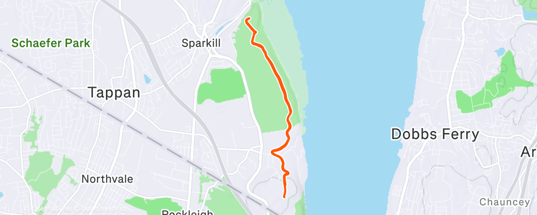 Map of the activity, 4x400 Hills