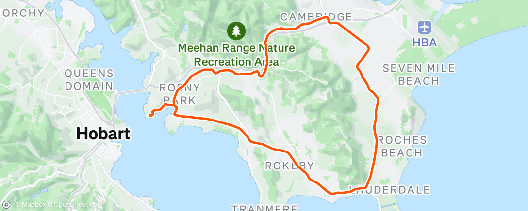 Map of the activity, Lunch Ride World Championships