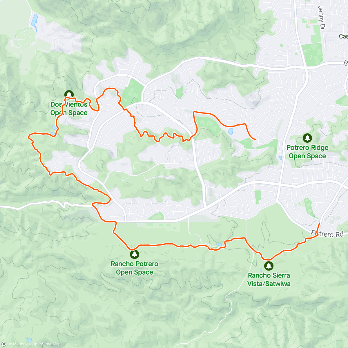 Map of the activity, Mother's day ride with Bonnie