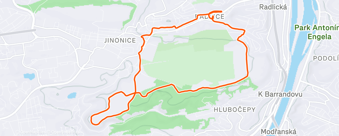 Map of the activity, Lunch Run