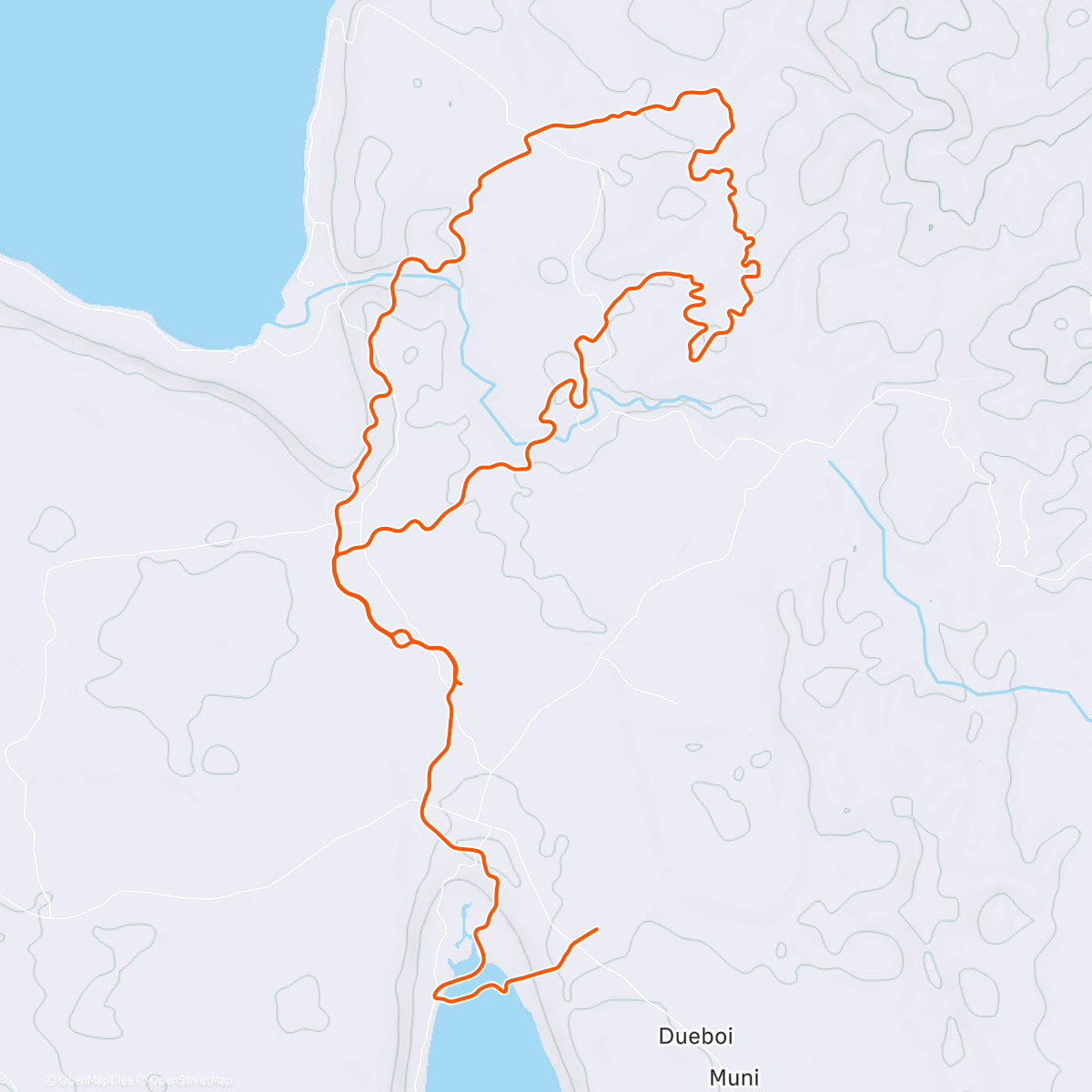 Peta aktivitas, Zwift - Group Ride: Standard - Stage 1 - Tour de Zwift on Chasing the Sun in Makuri Islands