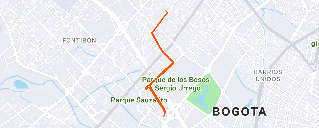 Map of the activity, Lunch Ride