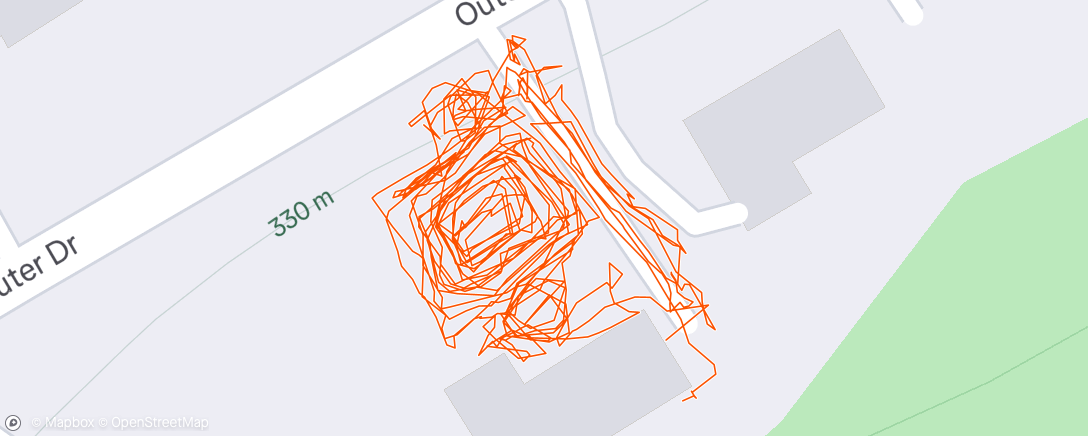 Map of the activity, Evening Workout