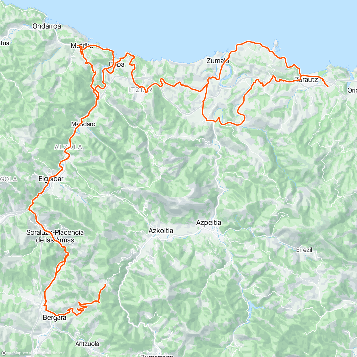Map of the activity, ARVO Zarautz TC1