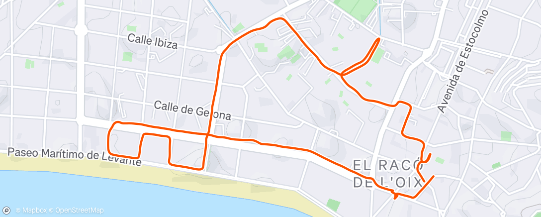 Map of the activity, Evening Walk