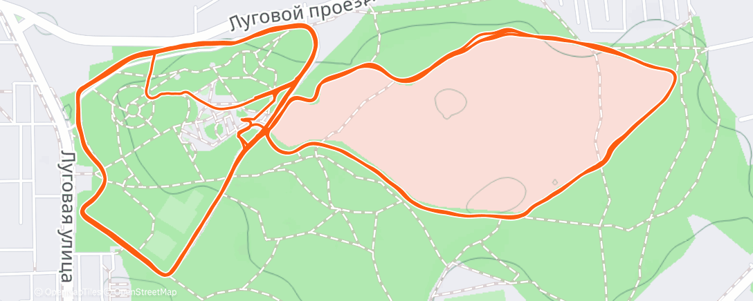 Map of the activity, Утренний забег
