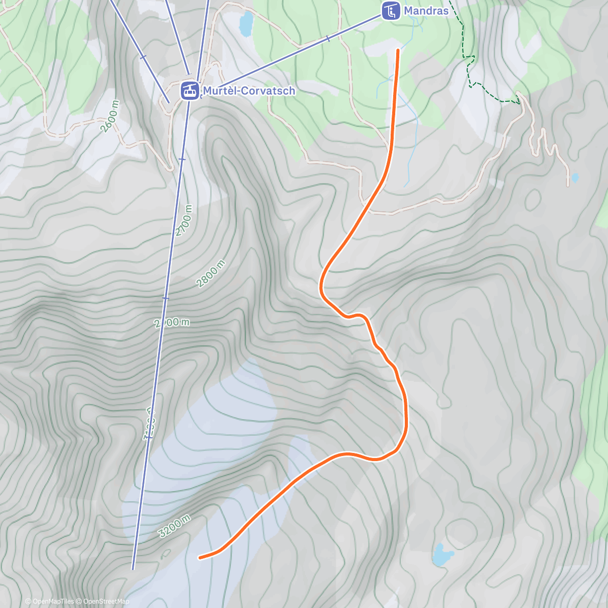 Map of the activity, Sessione di sci alpino all’ora di pranzo