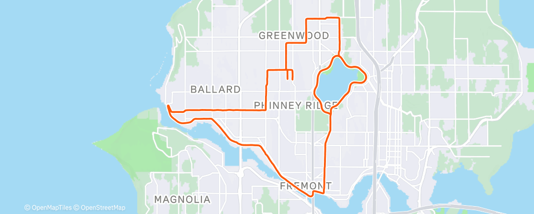 Map of the activity, Green Lake